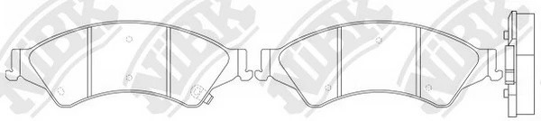 Колодки тормозные FORD Ranger (11-) передние (4шт.) NIBK PN51001 NIBK