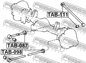 Сайлентблок задн поперечн тяги TOYOTA LAND CRUISER 100 TAB-111 TAB-111 FEBEST