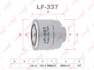 Фильтр топливный LF-337 LYNXAUTO