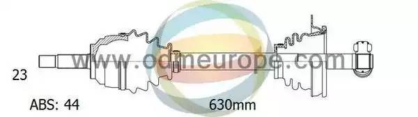 18-291102_полуось лев Clio-2/Kangoo 1,5DCI (23 наруж) 18291102 ODM MULTIPARTS