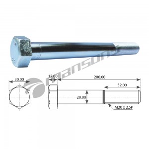 болт амортизатора! M20x2.5x52 L=200/212 SW30\ BPW M20200 MANSONS