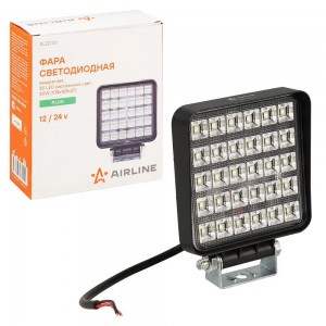 Фара светодиодная квадратная, 30 LED рассеянный свет, 30W (108х108х37) 12/24V PL ALED101 AIRLINE