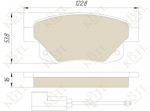 Колодки тормозные FORD TRANSIT 06- задние с датчиком 1725KT 1725KT KOTL