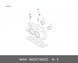 6-гран. фланцевый винт M8X150-10.9-MAN18 06032168322 MAN