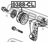 Ролик обводной HONDA CIVIC 01-05, ACCORD 03- 0388-CL 0388-CL FEBEST