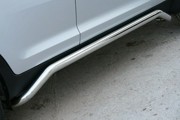 Пороги боковые Kia Sportage SL (труба d60 изогнутая высокая) KISP.80.1168 R86203W500 HYUNDAI KIA