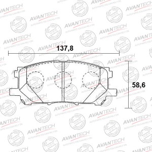 Колодки тормозные дисковые Avantech передние (противоскрипная пластина в компл.) AV957 AVANTECH