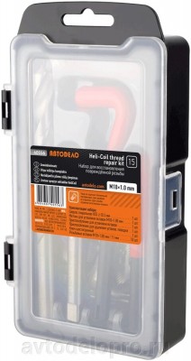 Набор инструментов и вставок для восстановления резьбы M5х0.8мм 25 предметов АВТ 40538 AVTO DELO