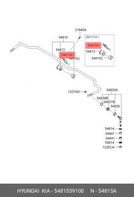 Кронштейн KIA Magentis (00-05) стабилизатора переднего OE 5481539100 HYUNDAI KIA