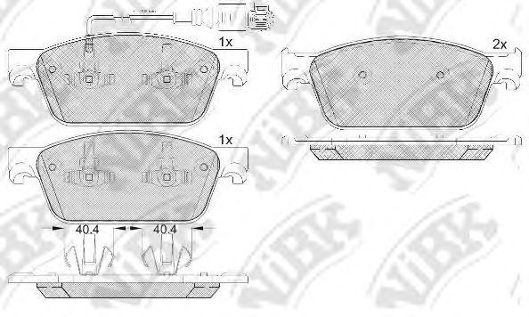 Колодки тормозные VW T5 (03-) передние (4шт.) NIBK PN33001W NIBK