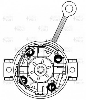 Щеткодержатель ВАЗ-2101-2107,2121,2123 стартера в сборе Н/О STARTVOLT VBS 0102 START VOLT