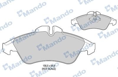 Колодки тормозные передние (без датчика) MERCEDES SPRINTER (901-904) 9506/VOLKSW MBF015014 MANDO
