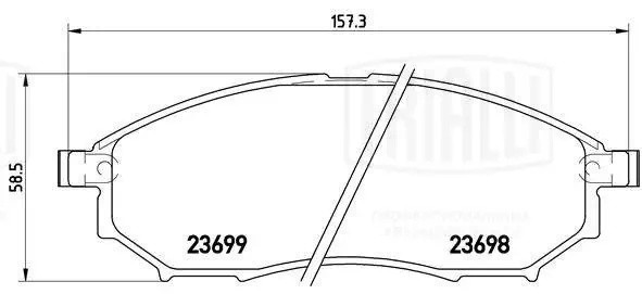 Колодки торм. Nissan Murano (08-) диск. перед. (PF 1416) PF 1416 TRIALLI