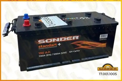Аккумулятор 190Ah 1150А + справа 510x218x225 D5 (борт) 170011005 SONDER