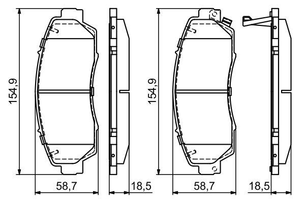 ДИСКОВЫЕ КОЛОДКИ ПЕРЕДНИЕ 0 986 494 685 BOSCH