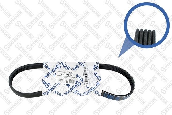 ремень поликлиновой! 5PK700 \ Ford Focus II/C-Max 1.8/2.0 04> 05-00700-SX STELLOX