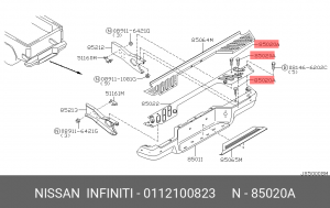 БОЛТ, ДВУХГРАННАЯ ГОЛОВКА, ННД-8ММ 01121-00823 01121-00823 NISSAN