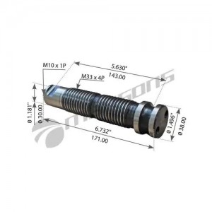 Палец VOLVO рессоры передней (L=170) (M33х4) MANSONS 900.339 MANSONS