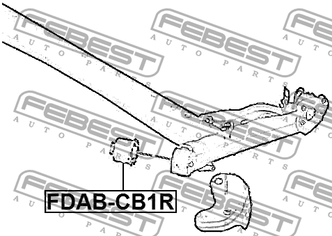 Сайлентблок FORD Fiesta (10-) балки задней FEBEST FDAB-CB1R FEBEST
