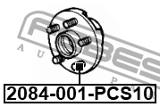 шпилька колесная!\ Chrysler Caravan 06-10 2084-001-PCS10 FEBEST