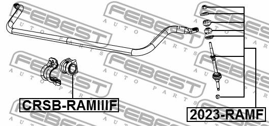 Втулка стабилизатора передняя DODGE RAM III/IV 2002-2018 CRSB-RAMIIIF CRSB-RAMIIIF FEBEST