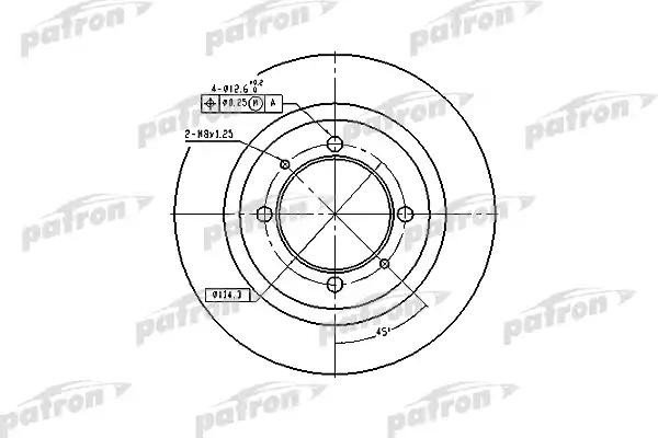 Диск тормозной MITSUBISHI Carisma (96-04) VOLVO S40 (96-04) задний (1шт.) PATRON PBD2784 PATRON