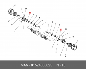 Кольцо ABS Z=100 81524030025 MAN