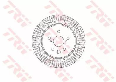Диск тормозной задний LEXUS GS250, 300h, 350, 450h 1/12- DF6691 DF6691 TRW