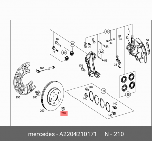 БОЛТ 2204210171 A 220 421 01 71 MERCEDES BENZ