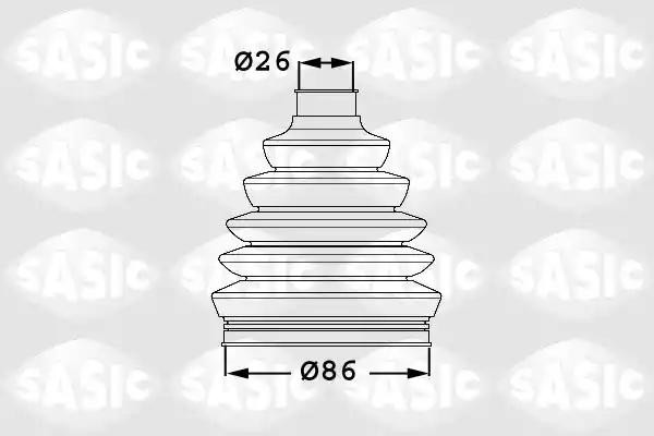 к-кт пыльника ШРУСа наружного!\ Audi A4 all 95> 1906041 SASIC