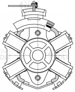 Узел щеточный стартера для а/м VAG Transporter T4 (90-) 1.9TDI/2.4D/2.5TDI/2.5i  VBS 1809 START VOLT