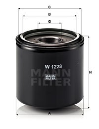Фильтр масляный W1228 W1228 MANN FILTER