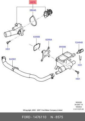 Термостат FORD Focus (Duratec-HE) OE 1476110 FORD