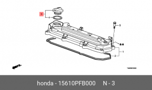 Крышка горловины масляной HONDA Accord,City,Civic,CR-V,Jazz OE 15610PFB000 HONDA