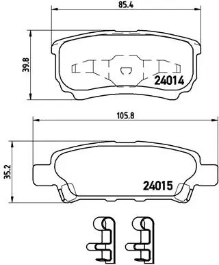 Колодки тормозные P54034 P54034 BREMBO