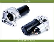 Стартер RENAULT Clio,Espace,Kangoo,Megane 12В 1.1кВт TESLA TECHNICS TT15517 TESLA TECHNICS