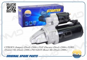 Стартер (2,0 KW 12T) CITROEN Jumper, Disel, 2006-, FIAT Ducato, Disel, 2006-, FO AMD.EL627 AMD