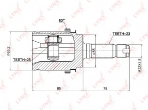 ШРУС наружный CO-3768A CO-3768A LYNXAUTO