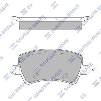 Колодки тормозные дисковые Volvo S60/S80/V70/XC60/XC70 07 SP2286 SP2286 SANGSIN