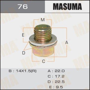 Пробка сливная MITSUBISHI Lancer картера масляного АКПП MASUMA 76 MASUMA