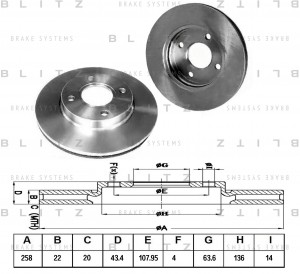 FORD FIESTA (1995-2000)/ FOCUS I (1998-2004) BS0162 BLITZ
