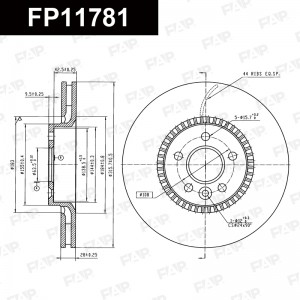 Тормозной диск с покрытием GEOMET FP11781 FP11781 FAP
