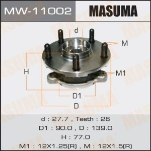 ступица в сб.! перед.\ Toyota Auris/Avensis/Corolla/RAV4/Corolla Verso 06> MW-11002 MASUMA