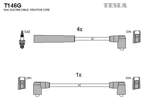 к-кт проводов!\ Ford Sierra/Scorpio 1.6/2.0i 85-94 T146G TESLA