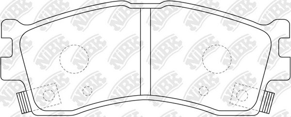 Колодки тормозные KIA Spectra (ИжАвто) (05-),Rio (02-),Clarus (98-) передние (4ш PN0702 NIBK