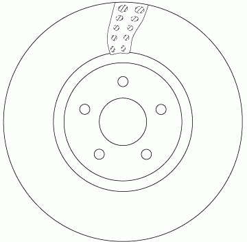 Диск тормозной передний FORD KUGA II DF6662S DF6662S TRW