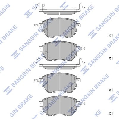 Колодки тормозные INFINITI FX35/45 03-/NISSAN MURANO 05- передние SP2107 SP2107 SANGSIN