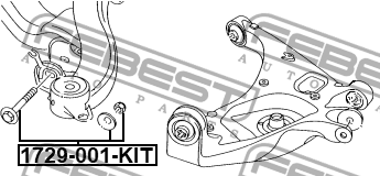 Болт с эксцентриком ремкомплект VOLKSWAGEN TIGUAN 2008-2018 1729-001-KIT 1729-001-KIT FEBEST