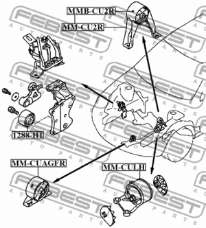 Подушка коробки скоростей MM-CU2R FEBEST