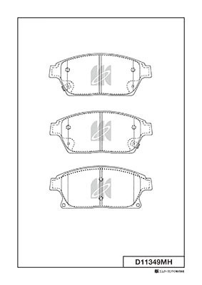 Колодки тормозные дисковые  BUICK ENCORE SUV D11349MH D11349MH MK KASHIYAMA